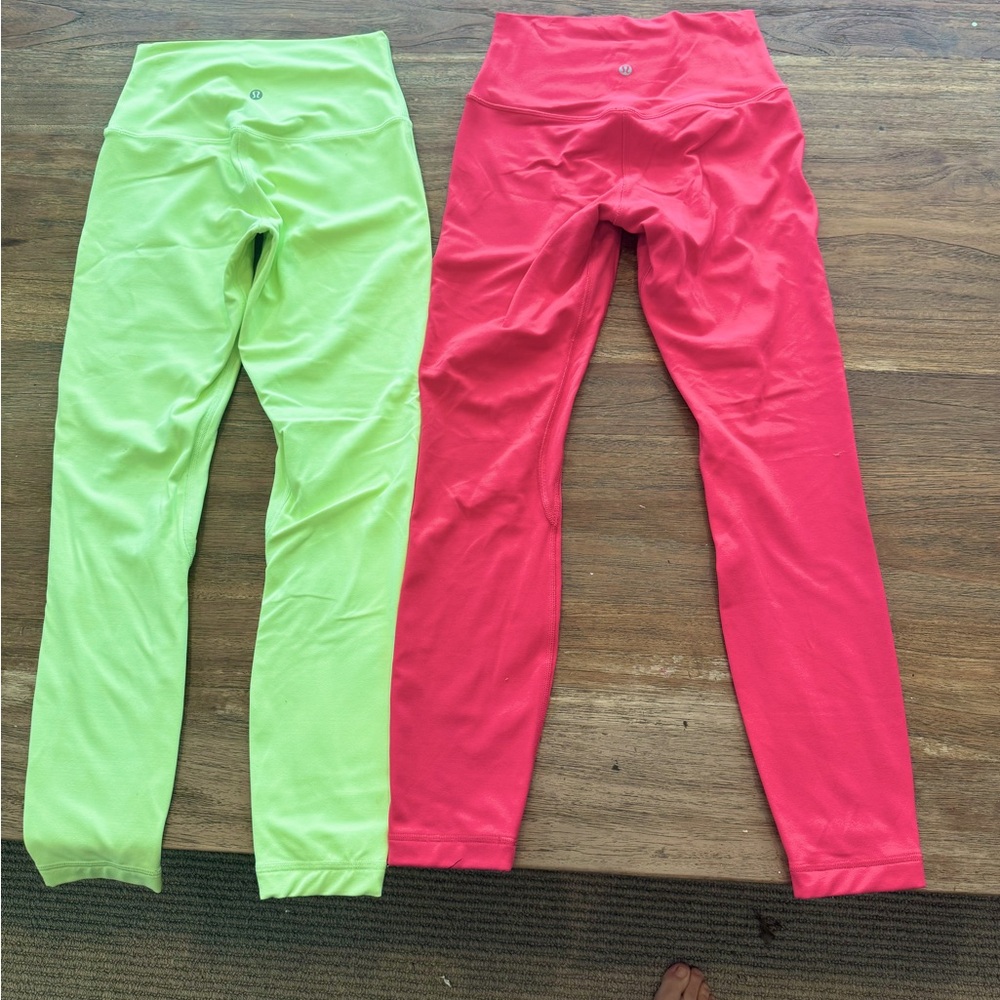 2 pairs LuluLemon align size 4 pants 25 inch inseam